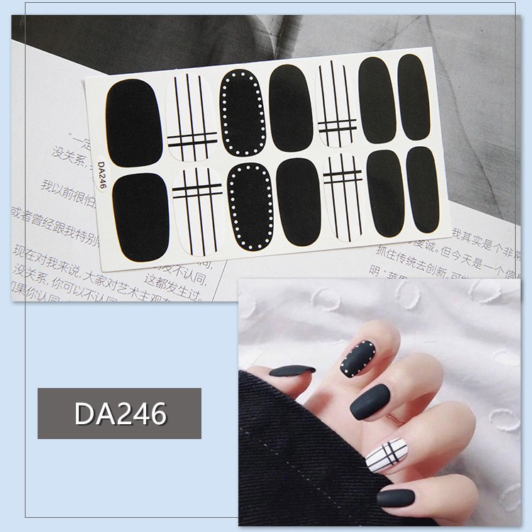 Bộ nail sticker 14 miếng dán móng tay trang trí 3D DA241-DA260 xinh xắn chống thấm nước