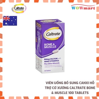 Viên uống bổ sung canxi hỗ trợ cơ xương Caltrate Bone &amp; Muscle 100 Tablets