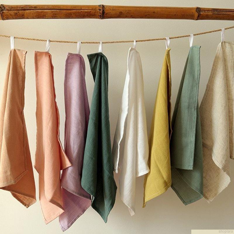 Khăn Ăn Bàn Vải Lanh Cotton Placemat Nhà Bếp Khăn Trà Thấm Hút Món Ăn Khăn Lau