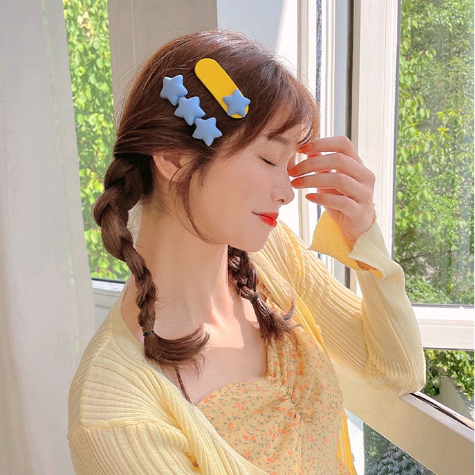 Kẹp Tóc Hình Hoa / Trái Tim Dễ Thương Thời Trang Xuân Hè Cho Bé Gái