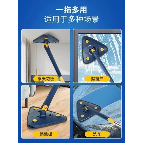 hổi lau đa năng hình tam giác mẫu mới có thể xoay 360 độ tự vắt