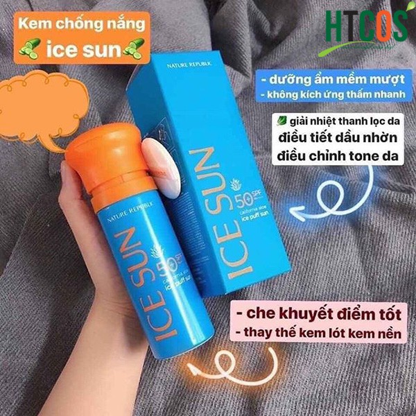 [MẪU MỚI MÀU XANH] Kem Chống Nắng Ice Sun Nature Republic SPF 50 PA+++