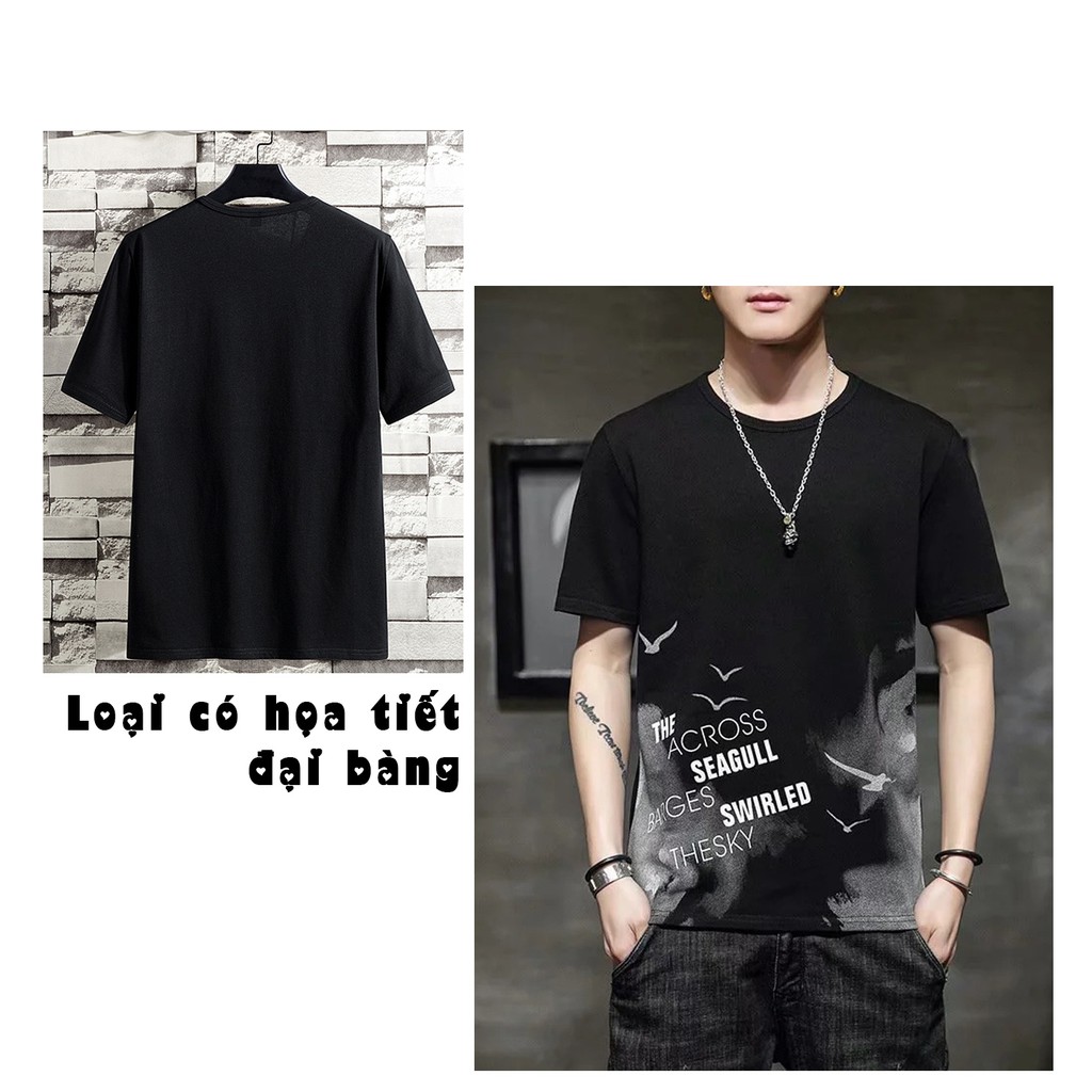 Áo thun nam oversize dáng thụng ngắn tay không cổ có viền có in MH629 CB | BigBuy360 - bigbuy360.vn