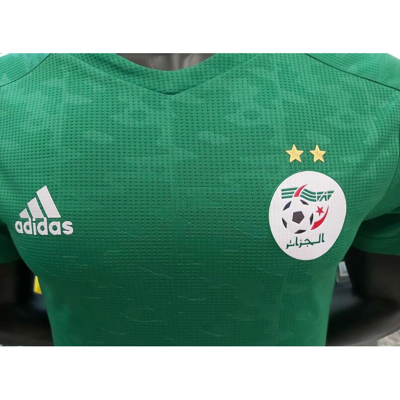 Áo Thun Đá Banh Màu Xanh Lá Họa Tiết Đội Tuyển Algeria Topthai 21-22 Size S-2Xl