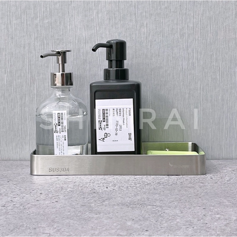 ( Dán Tường - Keo Sealant Fix ) Khay Đựng Bánh Xà Phòng  , Kệ Đựng Xà Bông Tắm INOX SUS304 Cát Chải Size L