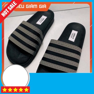 [Ảnh+Video thật] Dép quai ngang ADIDAS dép Unisex nam nữ đế cao su êm chân bền chắc thời trang BA SỌC ĐẾ CHỮ TrungPii Si