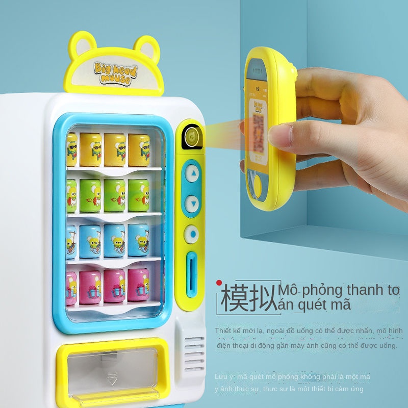 ✗Sản phẩm mới quét mã máy bán hàng tự động cho trẻ em Máy bán hàng đồ chơi vận hành bằng đồng xu Máy bán nước giải khát