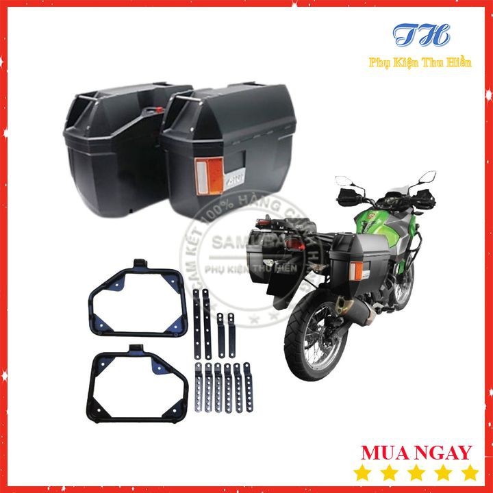 Cặp Thùng Hông Givi E23N-S Có Đèn Kèm Baga SBL2000 (Mẫu Mới 2020)