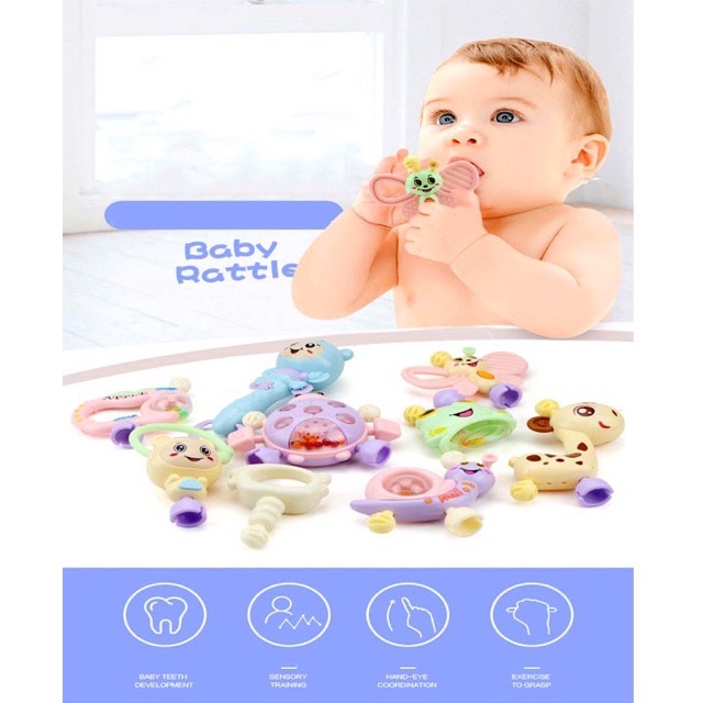 ĐỒ CHƠI XÚC XẮC 7 MÓN AN TOÀN CHO BÉ