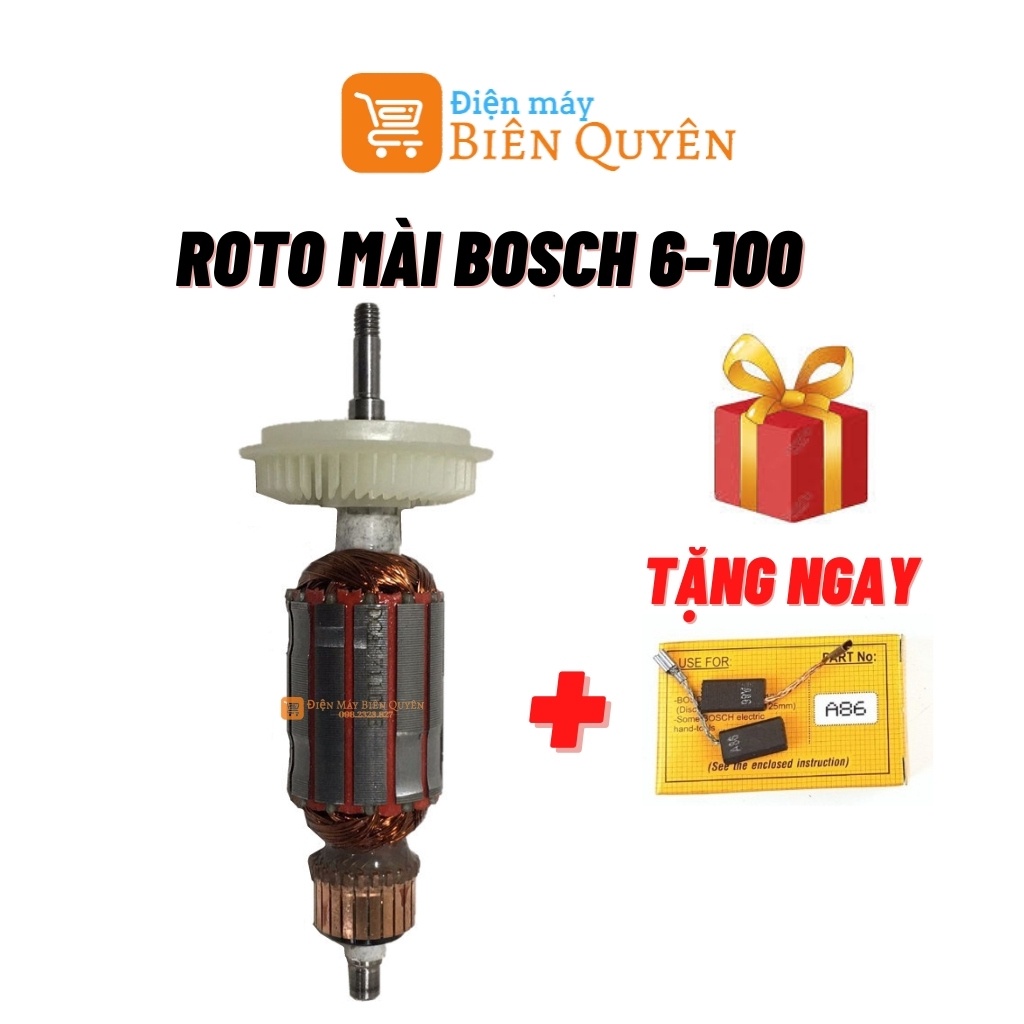 Roto Máy Mài Bosch GWS 6-100 Dây Đồng 100% Tặng Chổi Than MADIKA