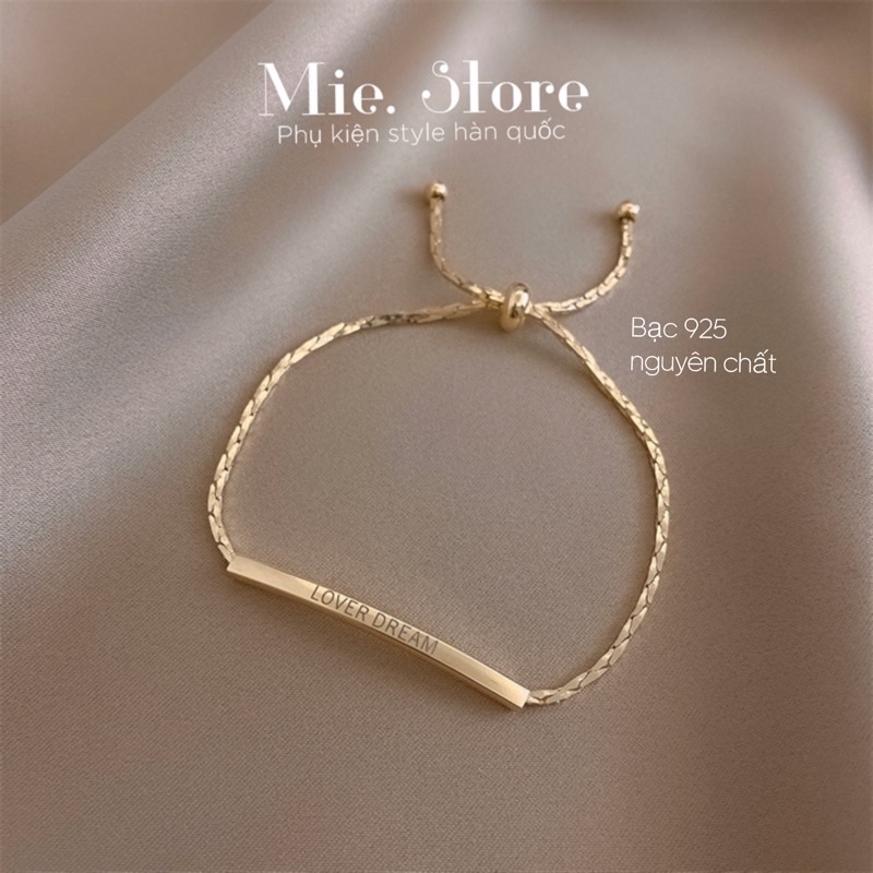 Vòng tay nữ, lắc tay gold bar dây rút có thể điều chỉnh cỡ to nhỏ by mie.Store