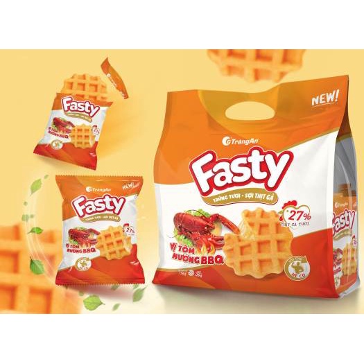 Bánh Tràng An Fasty Trứng tươi - Sợi Thịt Gà 6 gói / 1 túi x 156g