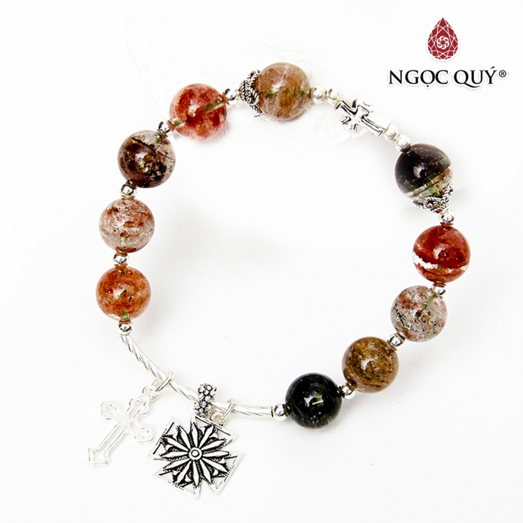 Vòng chuỗi mân côi rosary bracelet TA ưu linh đa sắc - Ngọc Quý