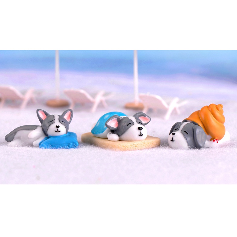 Mô Hình chú chó corgi đồ chơi nhập vai corgi trưng bày trang trí bể cá trang trí chậu cảnh