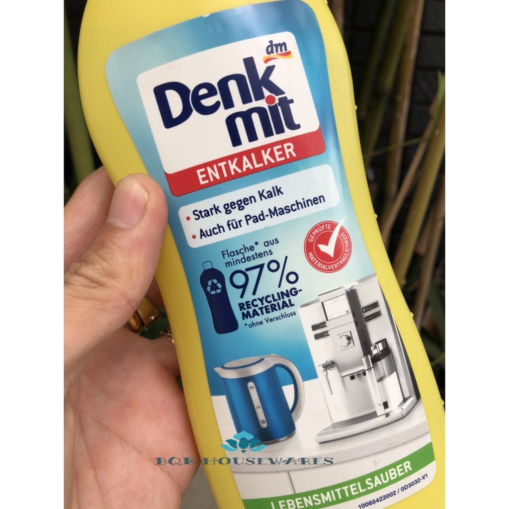 Dung dịch tẩy cặn Canxi cho ấm siêu tốc, máy pha Cafe... Denkmit 250ml