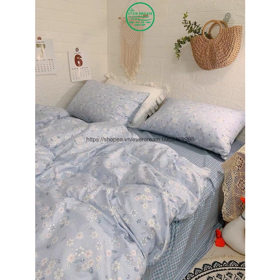 Sét Ga Gối kèm Vỏ Chăn EverDream 63 nhập khẩu, 100% cotton living cao cấp, đủ mọi kích thước