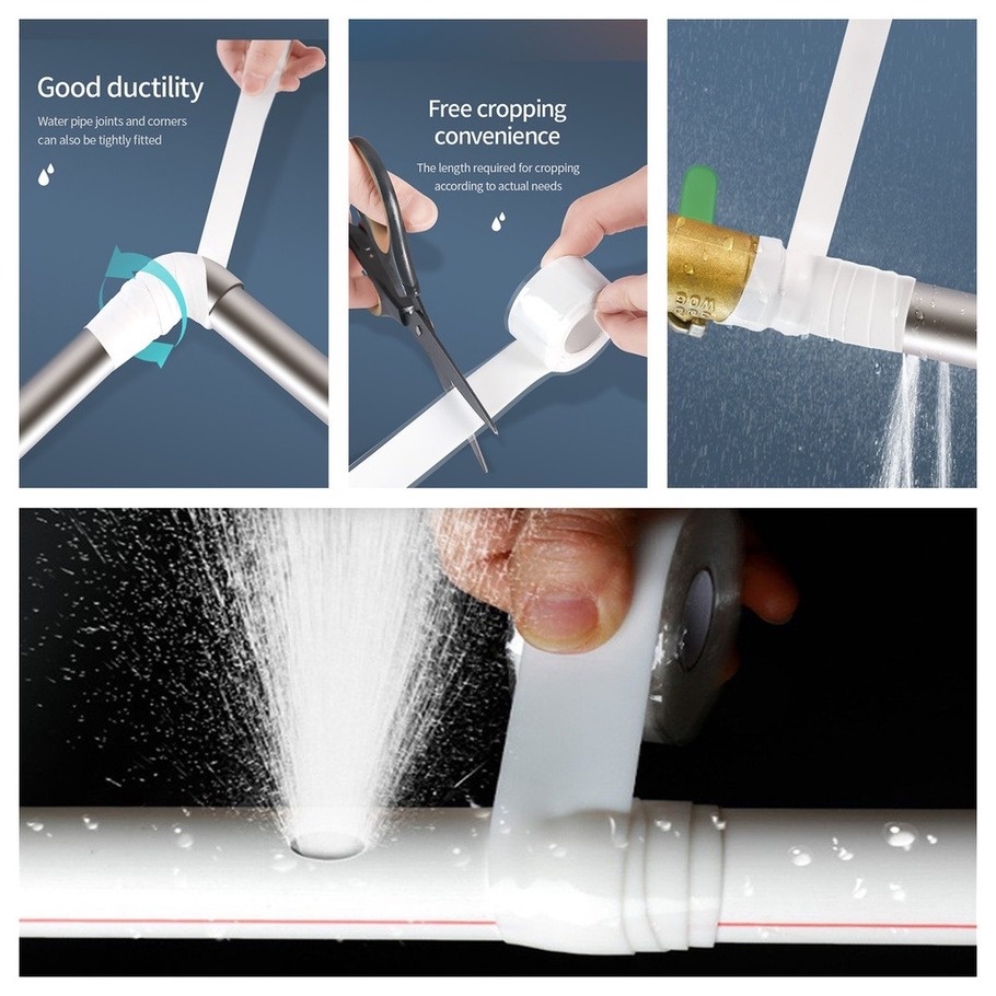 Cuộn Băng Keo Silicone Cách Điện Chống Rò Rỉ Chống Thấm Nước Dài 1m