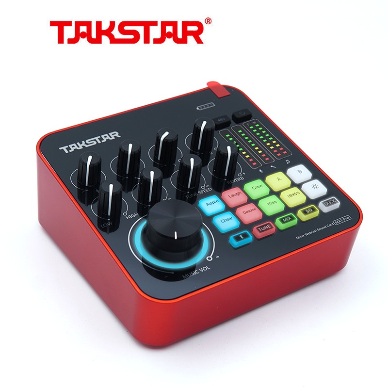 Sound Card Takstar MX1 Pro Tích Hợp Auto tune, Thu Âm, Livestream Hát Karaoke Chính Hãng Cao Cấp Bảo Hành 1 Năm