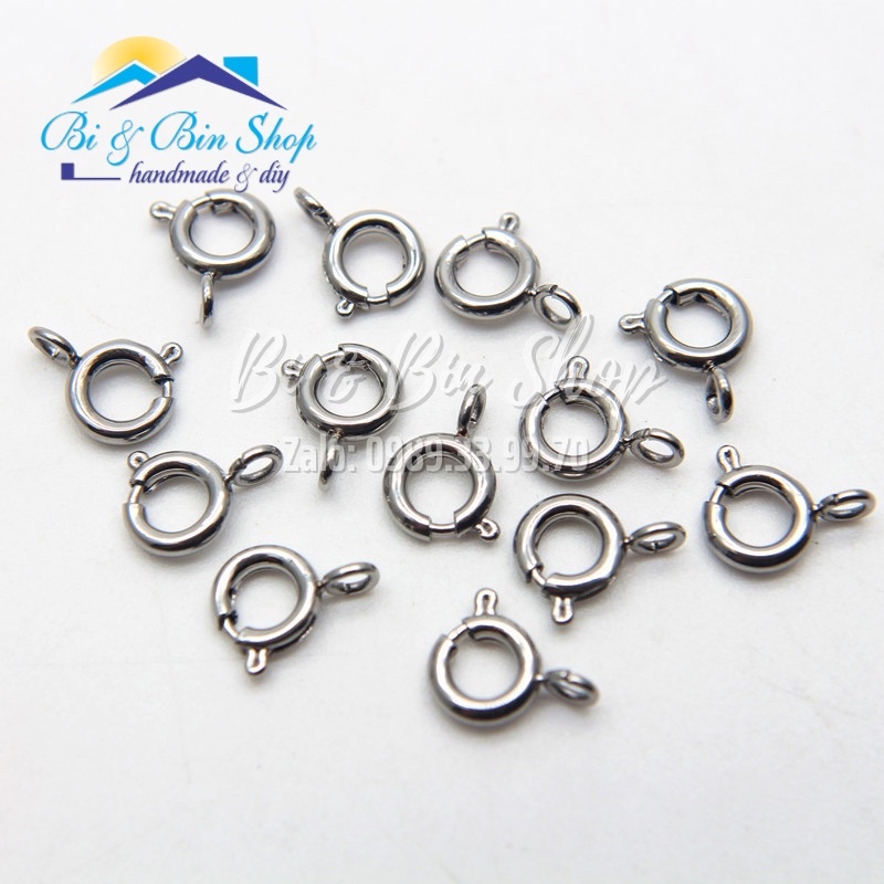 Khoá Lò Xo Tròn Bằng Inox Làm Dây Chuyền, Vòng Đeo Tay, Trang Sức Handmade