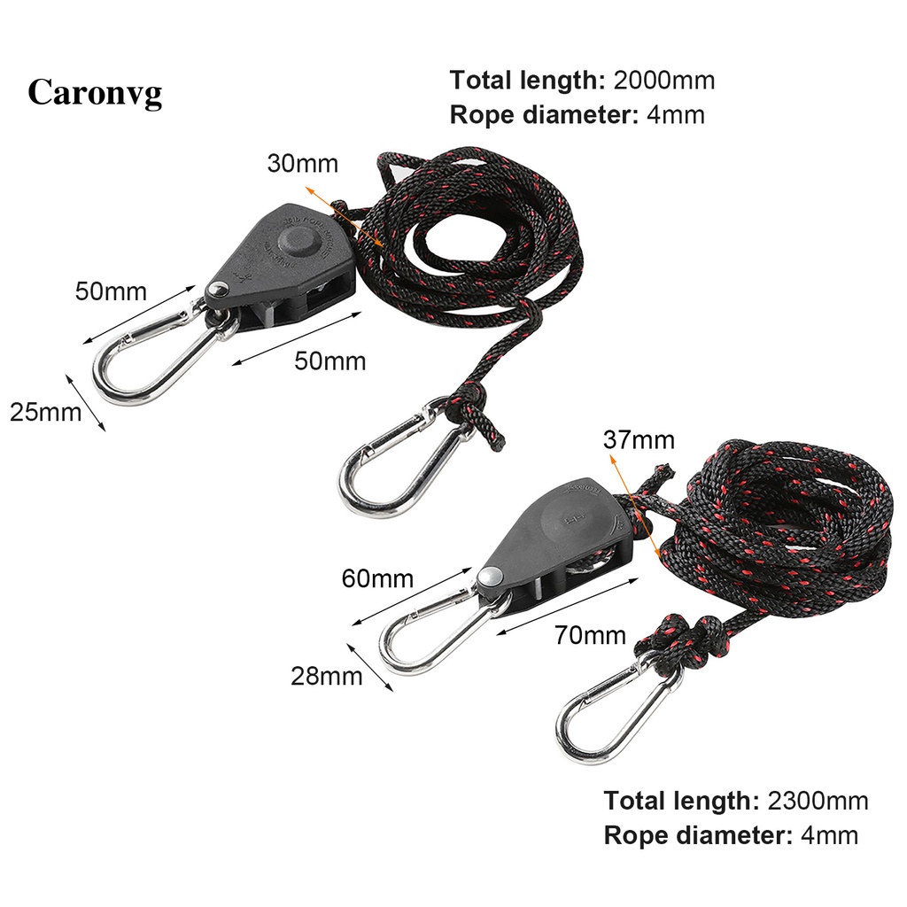 Dây Ròng Rọc Kèm Móc Cố Định Gọn Nhẹ Chuyên Dụng Cho Cắm Trại