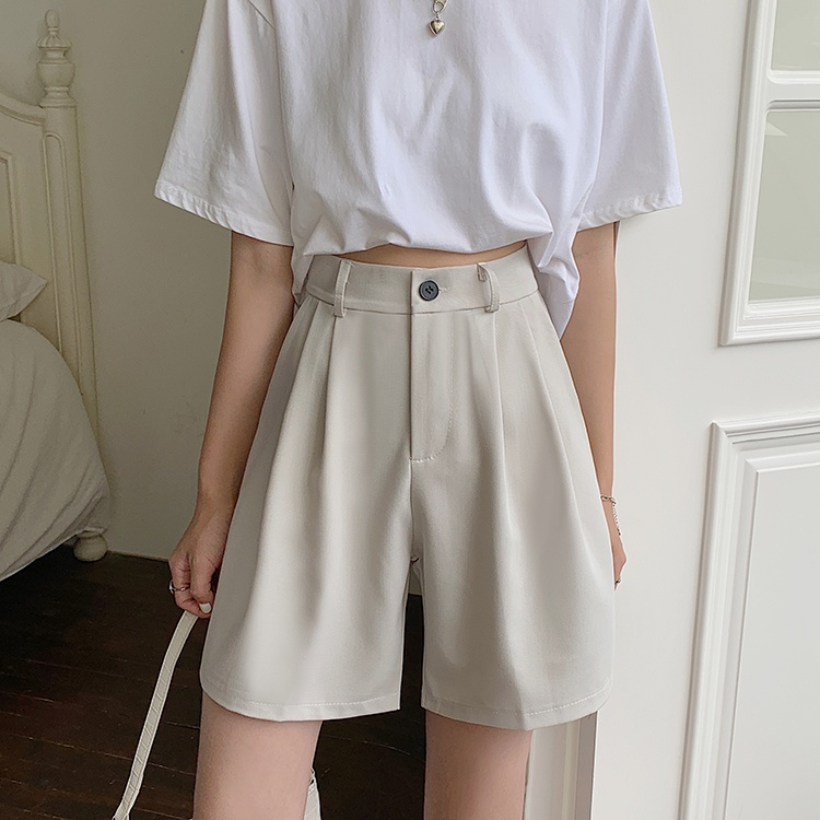 Xiaozhainv Quần short XIAO ZHAI NV lưng cao ống rộng phong cách thời trang Hàn Quốc