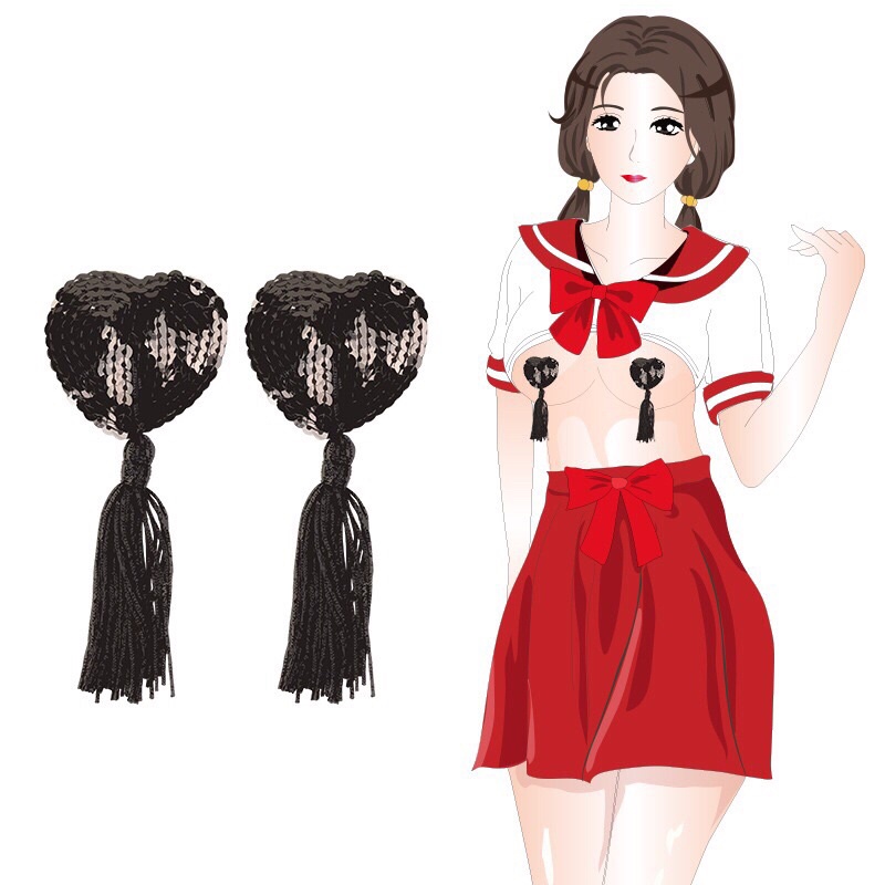 Cặp dán ngực trái tim, miếng dán ti sexy ( sử dung nhiều lần) CPK12 CICI BONITASHIP HỎA TỐC HCM