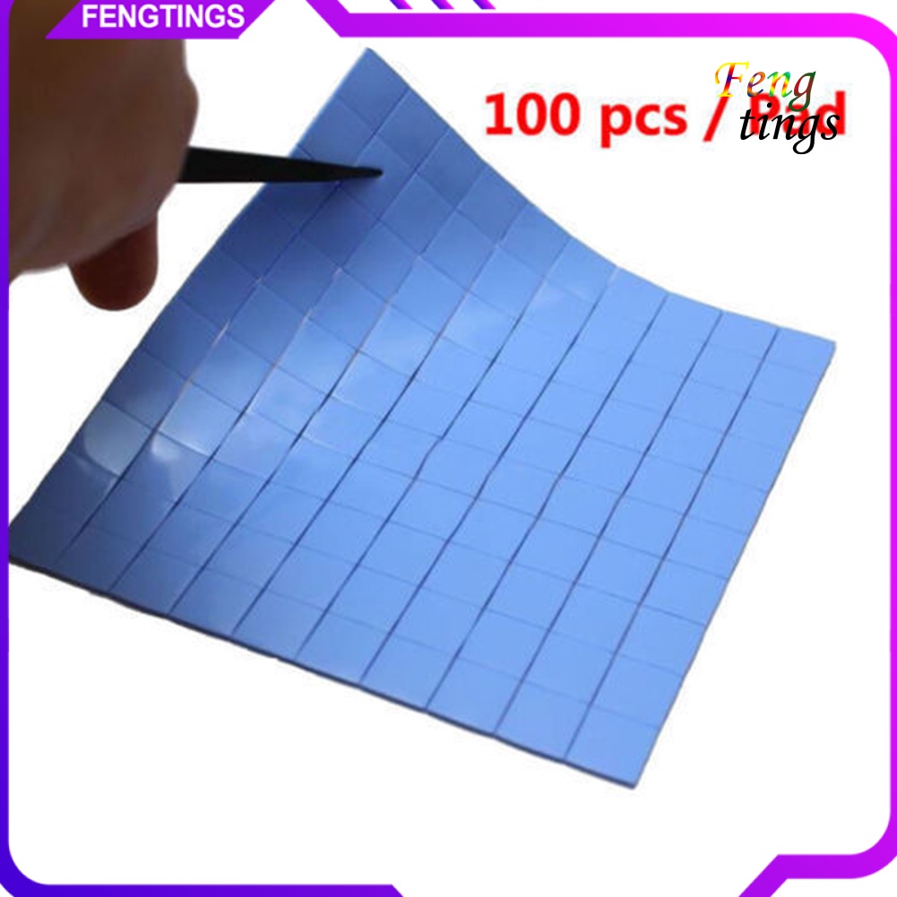 100 Tấm silicon tản nhiệt 10x10 x 0.5Mm dành cho Gpu Vga Ic