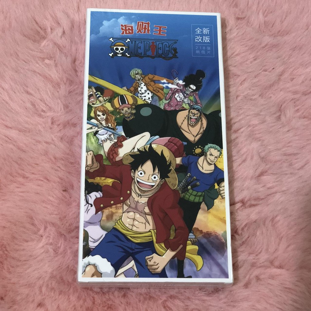 Hộp ảnh Postcard One Piece Đảo hải tặc ver new có lomo sticker ảnh dán anime