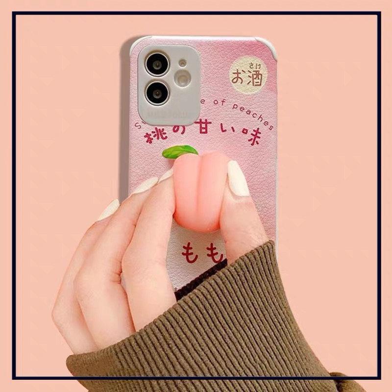 Ốp điện thoại họa tiết quả đào xinh xắn cho Iphone 12 Pro Max Mini Se2020 11pro Max Ix Xr Xs Max 7 8 Plus | BigBuy360 - bigbuy360.vn