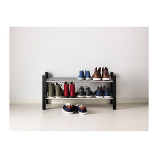 Kệ 2 tầng để giày dép tjusig ikea - đen