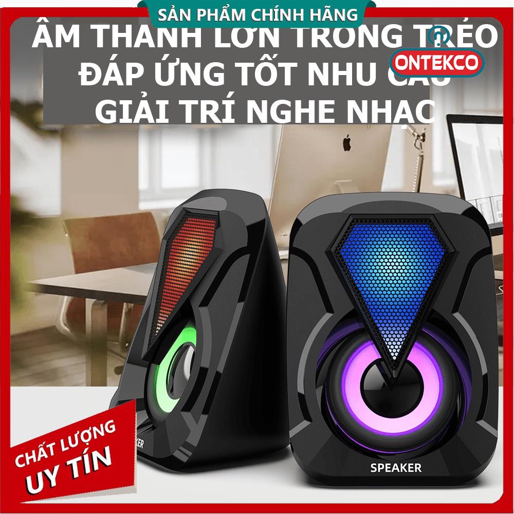 Loa vi tính - loa laptop cổng USB mini các phiên bản hot để bàn cao cấp âm thanh siêu trầm có đèn led 7 màu - NK