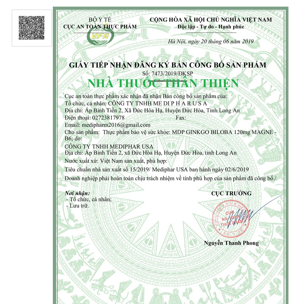 Ginkgo Biloba 120mg Plus Magie B6 – Hỗ trợ hoạt huyết dưỡng não, ngăn ngừa tai biến mạch máu não (Lọ 100 viên)