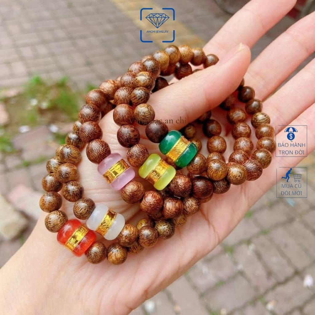 Vòng tay trầm hương nam hạt to 10mm mix lu thống mệnh kim / mộc / thuỷ / hỏa / thổ
