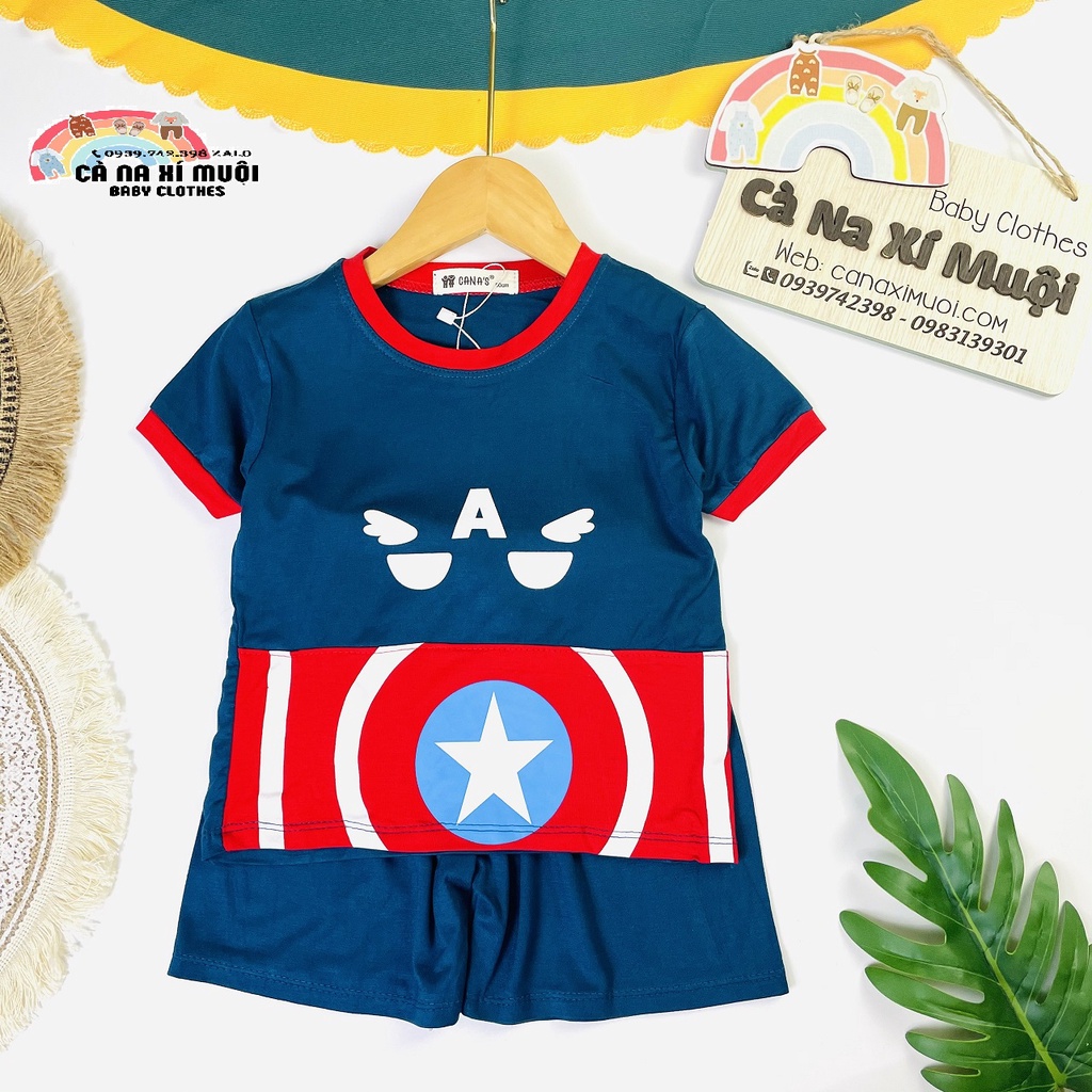 Size(9-32Kg)FREE SHIPBộ Thun Lạnh Dể Thương Cho Bé Gái Bé Trai, Đủ Màu