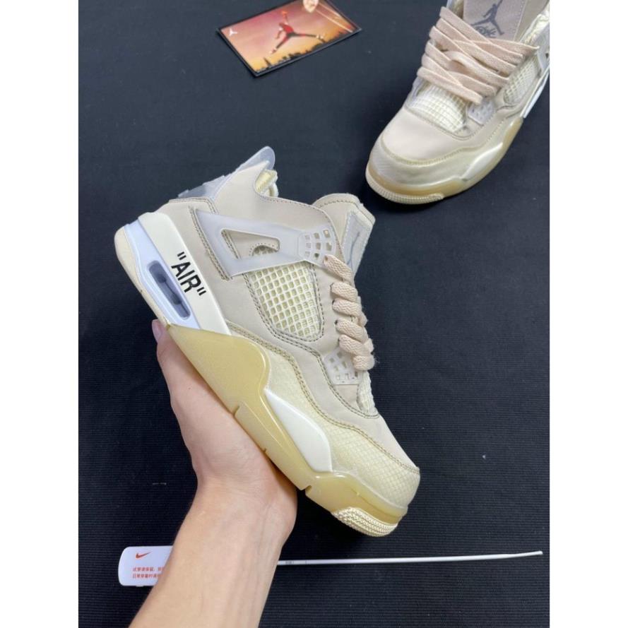 Giày Sneaker Jordan 4 Off White Full Box Full Phụ Kiện nam nữ Freeship
