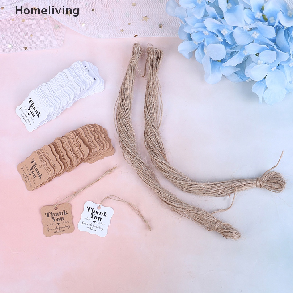 Set 100 Tấm Thẻ Giấy In Chữ Thank You for Celebrating with Us Dùng Để Tặng Em Bé