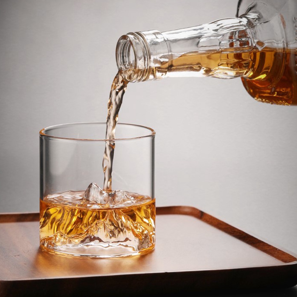 Cốc Thủy Tinh Uống Bia / Trà / Cà Phê Phong Cách Núi Độc Đáo