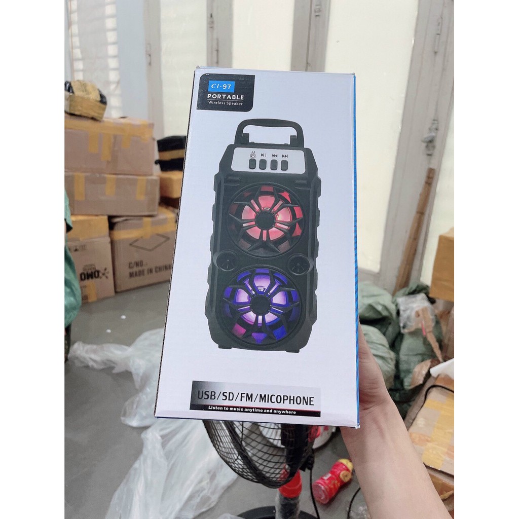 Loa Bluetooth Karaoke CL-97 Kèm Mic  HÀNG CHÍNH HÃNG Chất Lượng Cao - BẢO HÀNH 12 THÁNG