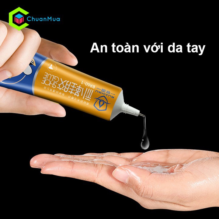 Keo dán giày, đồ da chuyên dụng Shoe Glue 60g, Keo Dán Trong Suốt