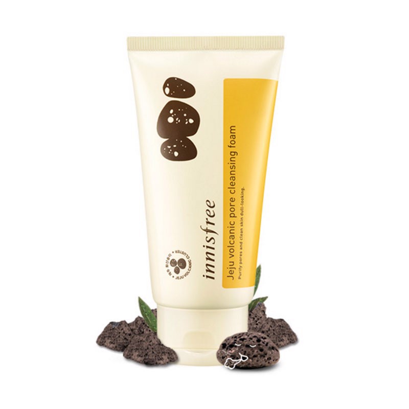 Sữa Rửa Mặt Tro Núi Lửa Trị Mụn Đầu Đen, Bã Nhờn Innisfree Hàn Quốc 150ml