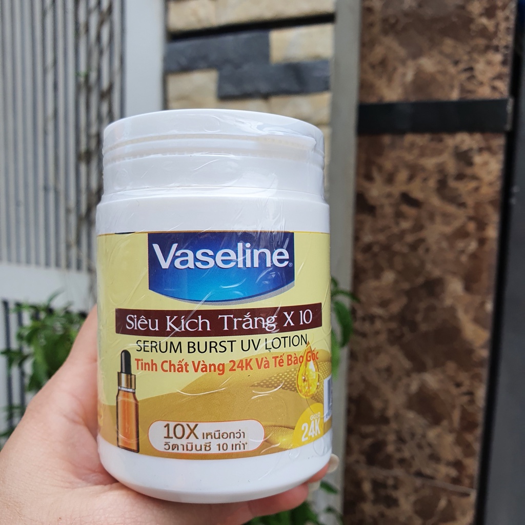 Kem kích trắng Vaseline ngày và đêm Thái Lan hộp 200gram