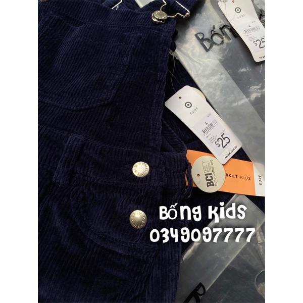 Yếm Váy Nhung Bé Gái Xanh Tuyền Target