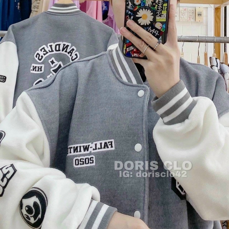 Áo Khoác Bomber Nỉ Bóng Chày In Hình Siêu Rõ Nam, Nữ Unisex GiGiHouse , Áo Cadigan Nỉ In Hình-AKNINGS