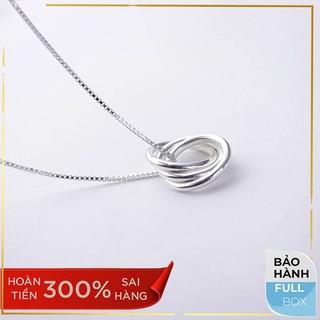 🌟SALE SỐC🌟 Trang sức bạc 925 Dây Chuyền Mặt Tròn 3 vòng bạc 925 Daisy DC1 Full box bảo hành trang sức bạc 12 tháng