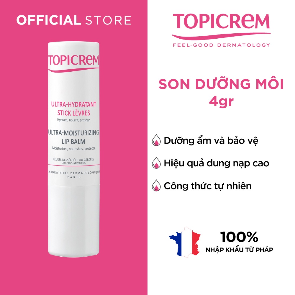 Son dưỡng môi TOPICREM Ultra Moisturizing Lip Balm  dưỡng ẩm, mềm môi