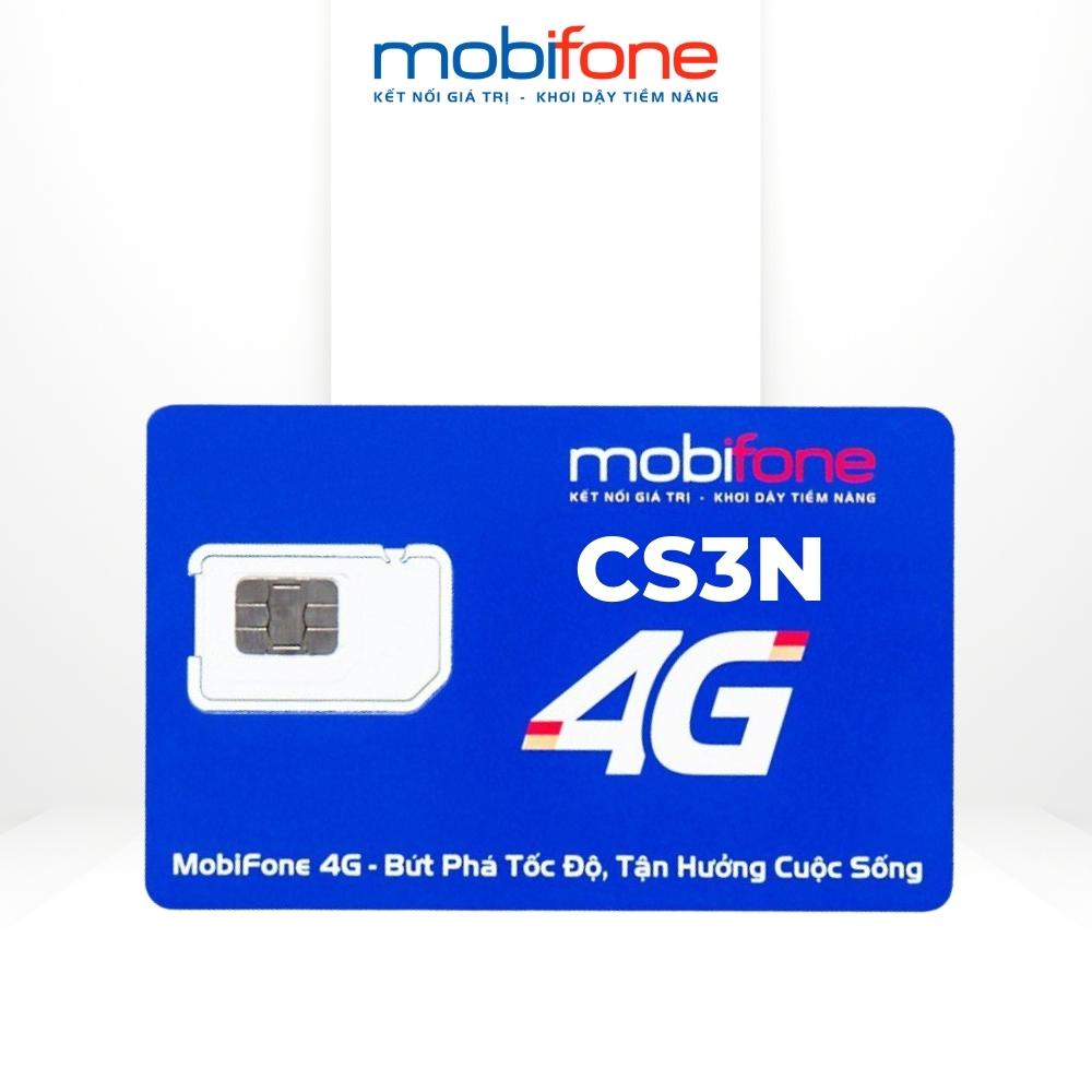 Sim 4G Mobifone CS3N tốc độ cao (6G/ngày) trọn gói không cần nạp, bảo hành 12 tháng