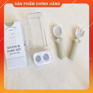 Set thìa dĩa SIlicone Bluemama nội đìa Hàn