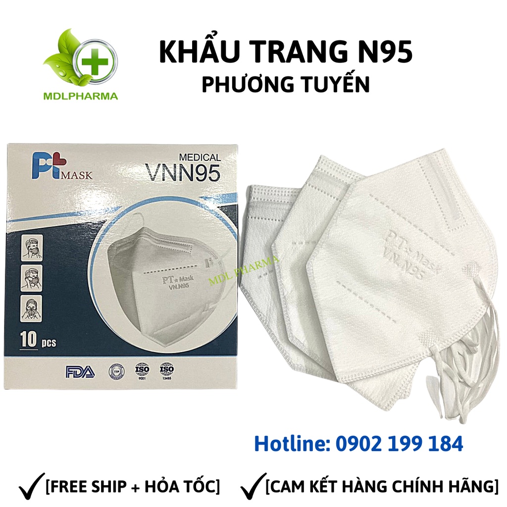 [HỘP 10 CÁI] Khẩu trang N95 hàng chính hãng công ty, chống bụi mịn và kháng khuẩn