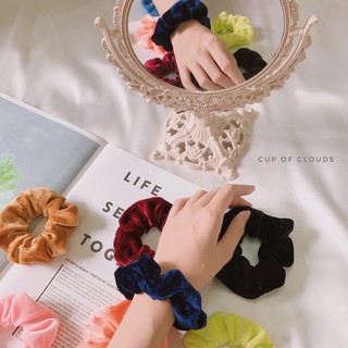 Buộc tóc scrunchies vải nhung