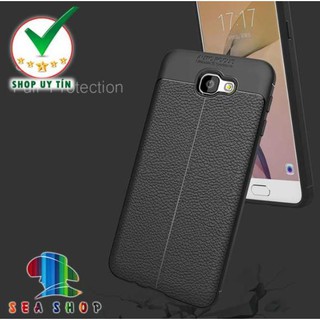 Ốp lưng dẻo vân da Auto Focus cho Galaxy J7 Prime
